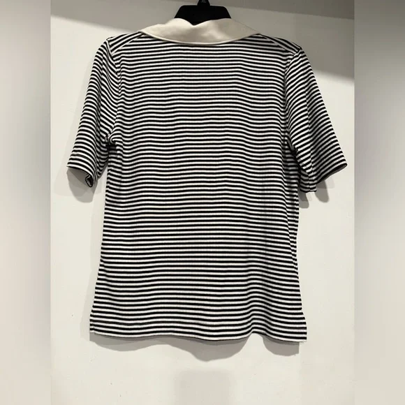 Spanx Stripe Rib Polo Size L NWOT - Picture 3 of 5